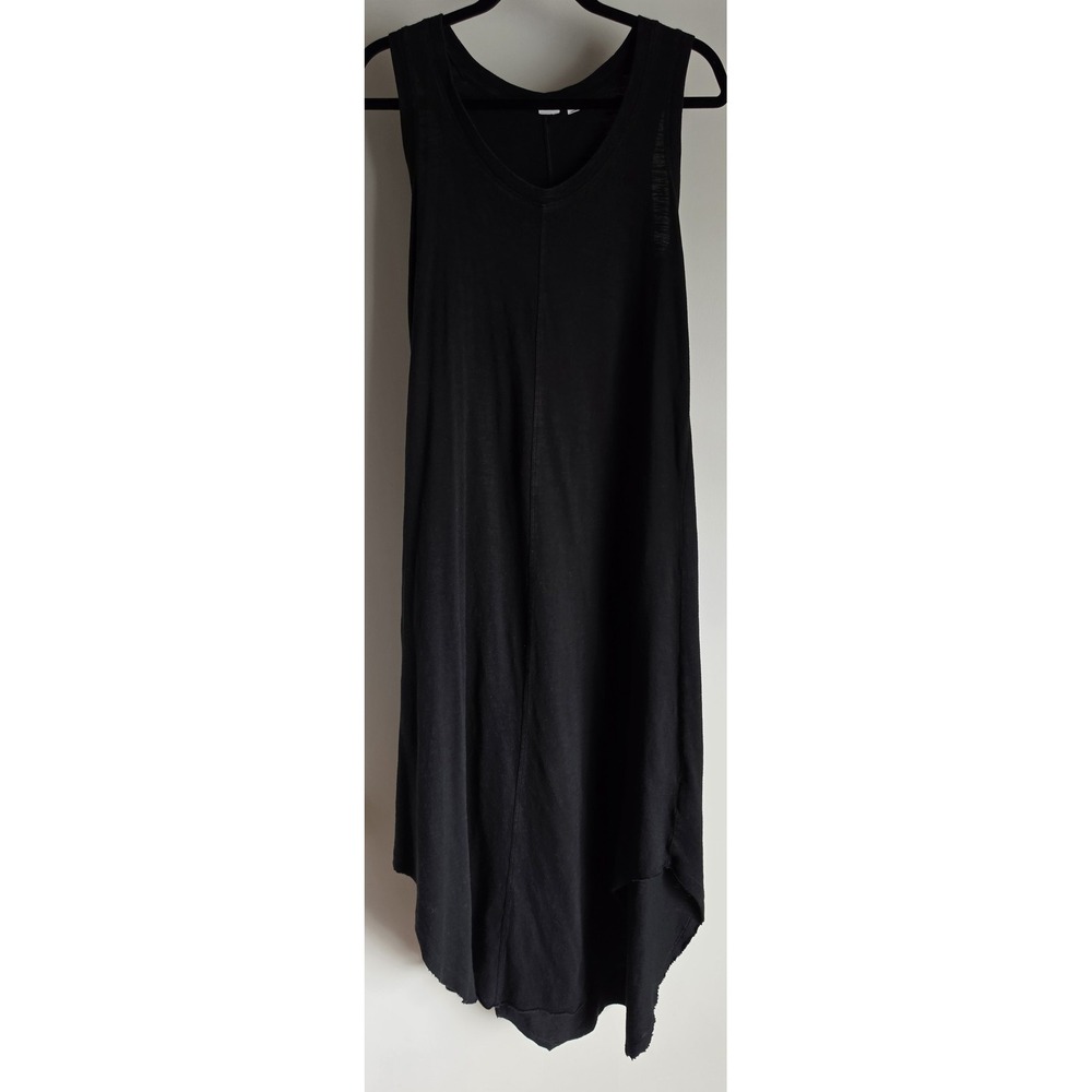 Gap Maxi Dress Women M Black Sleeveless Round Neck Solid Casual Sundress Gown